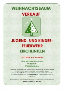 Flyer zum Weihnachtsbaumverkauf der Jugendfeuerwehr