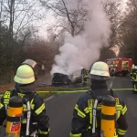 PKW Brand am Ortseingang Kirchlinteln