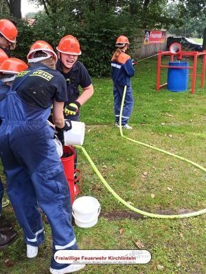 Die Jugendfeuerwehr beim Spiel ohne Grenzen