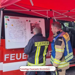 Einsatzleitung bei der Übung